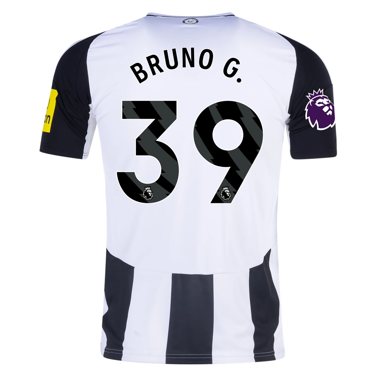 adidas Newcastle United Bruno GuimarÃ£es Home Jersey w/ EPL Patch 24/25 (Black/White)