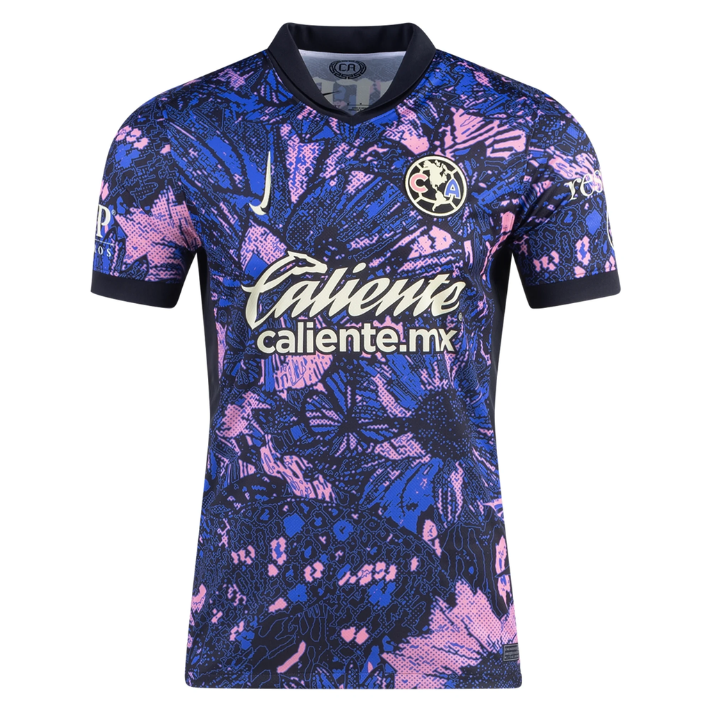 Nike Club America Diego ValdÃ©s Third Jersey 24/25 (Medium Blue/Black/Lemon Chiffon)