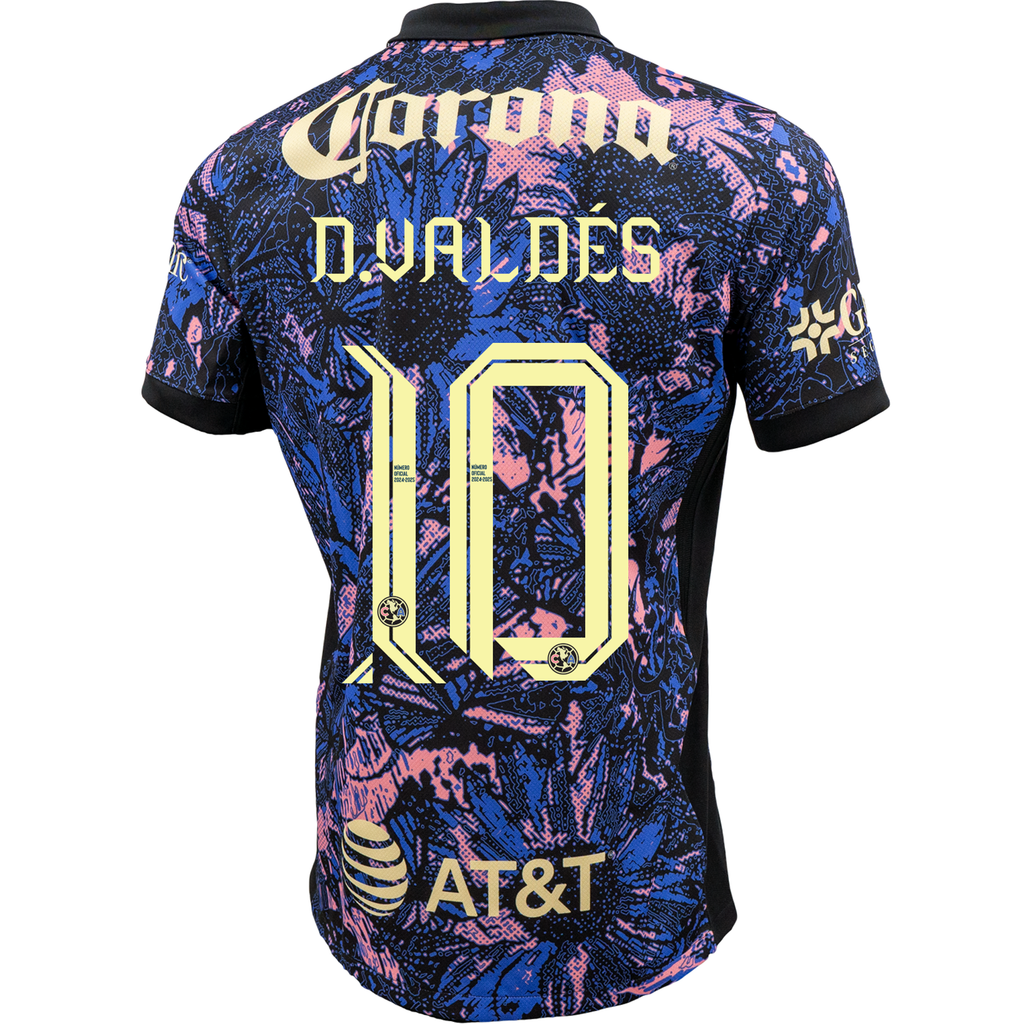 Nike Club America Diego ValdÃ©s Third Jersey 24/25 (Medium Blue/Black/Lemon Chiffon)