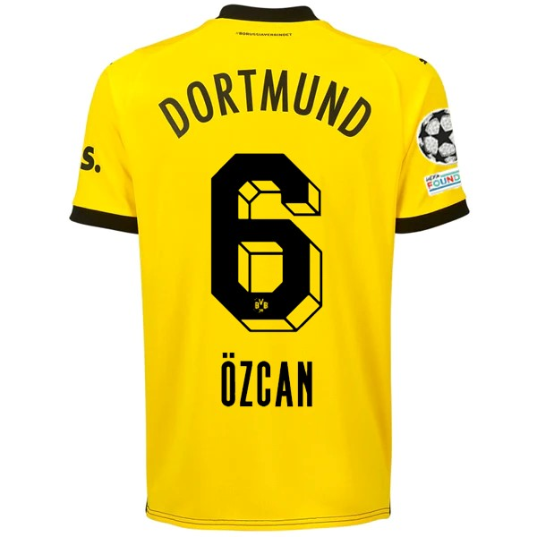 Puma Borussia Dortmund Salih Ã–zcan Home Jersey w/ Champions League Patches 23/24 (Cyber Yellow/Puma Black)