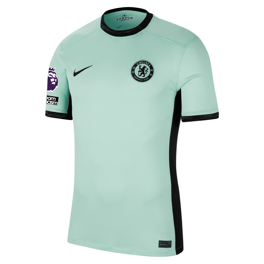 Nike Chelsea Thiago Silva Third Jersey w/ EPL + No Room For Racism Patches 23/24 (Mint Foam/Black)