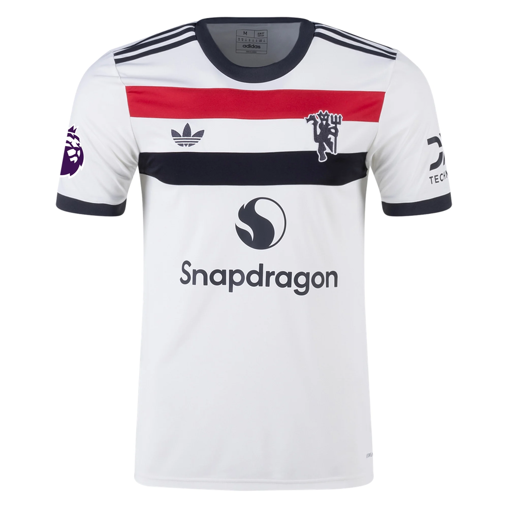 adidas Manchester United Rasmus HÃ¸jlund Third Jersey w/ EPL Patch 24/25 (Off White)