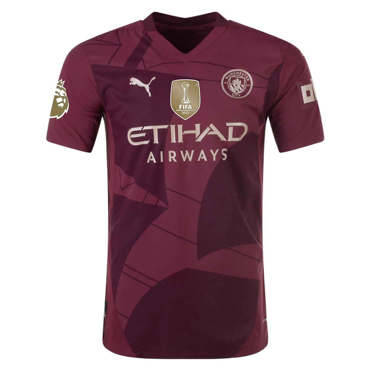 Puma Manchester City Authentic JoÅ¡ko Gvardiol Third Jersey w/ EPL + Club World Cup Patch 24/25 (Dark Jasper)