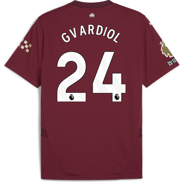 Puma Manchester City JoÅ¡ko Gvardiol Third Jersey w/ EPL + No Room For Racism + Club World Cup Patches24/25 (Dark Jasper)