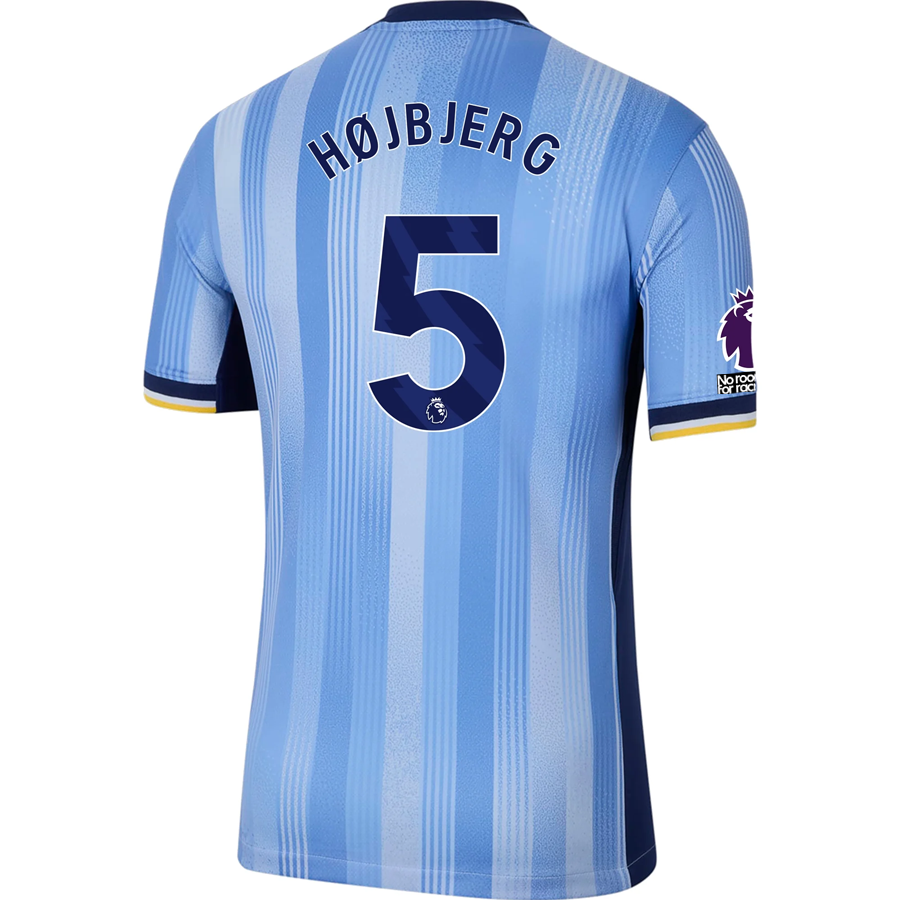 Nike Tottenham Pierre-Emile HÃ¸jbjerg Away Jersey w/ EPL + No Room For Racism Patches 24/25 (Cobalt Bliss/Binary Blue)