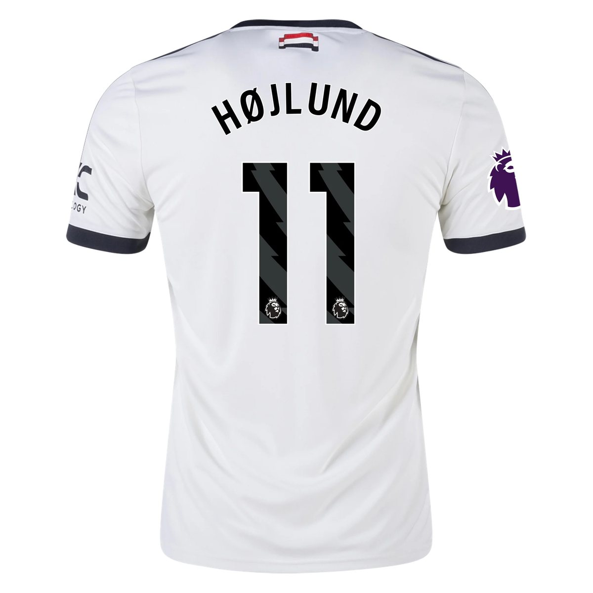 adidas Manchester United Rasmus HÃ¸jlund Third Jersey w/ EPL Patch 24/25 (Off White)