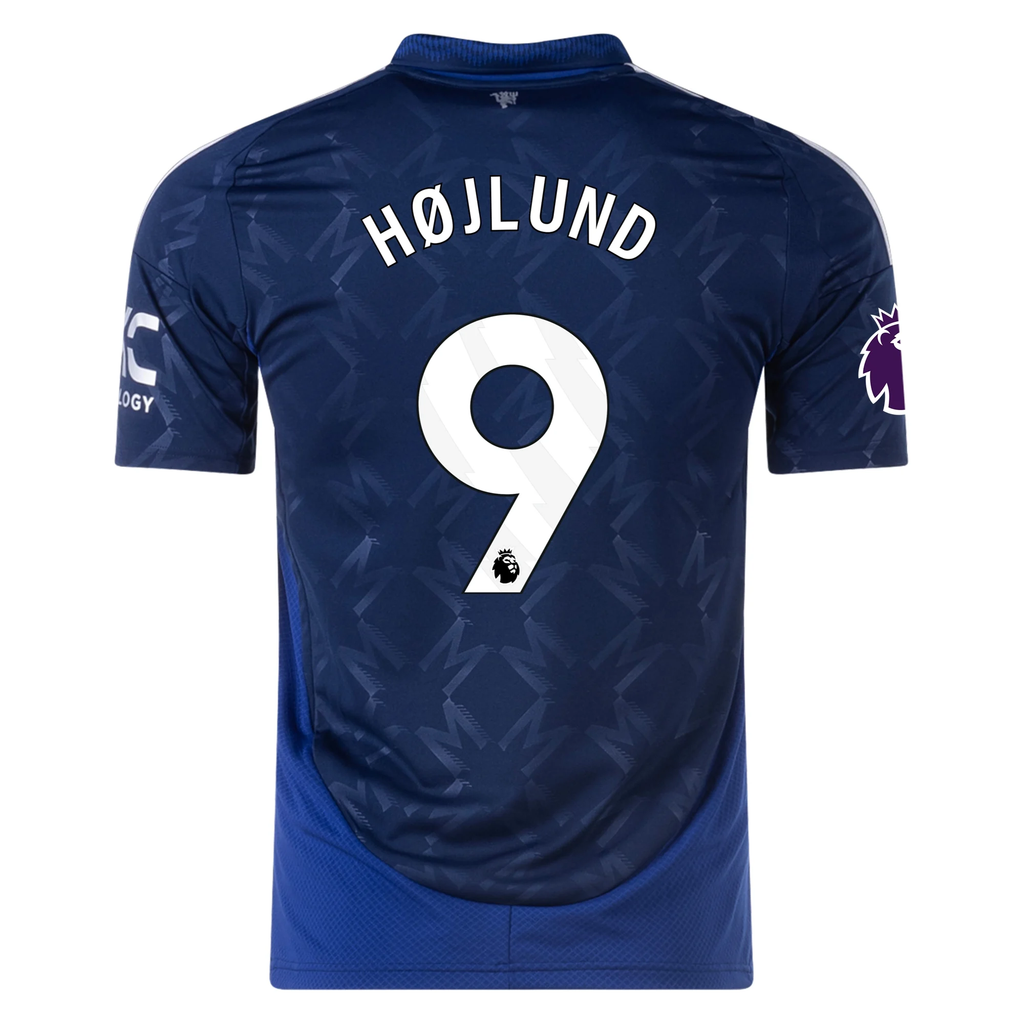 adidas Manchester United Rasmus HÃ¸jlund Away Jersey w/ EPL Patch 24/25 (Night Indigo)