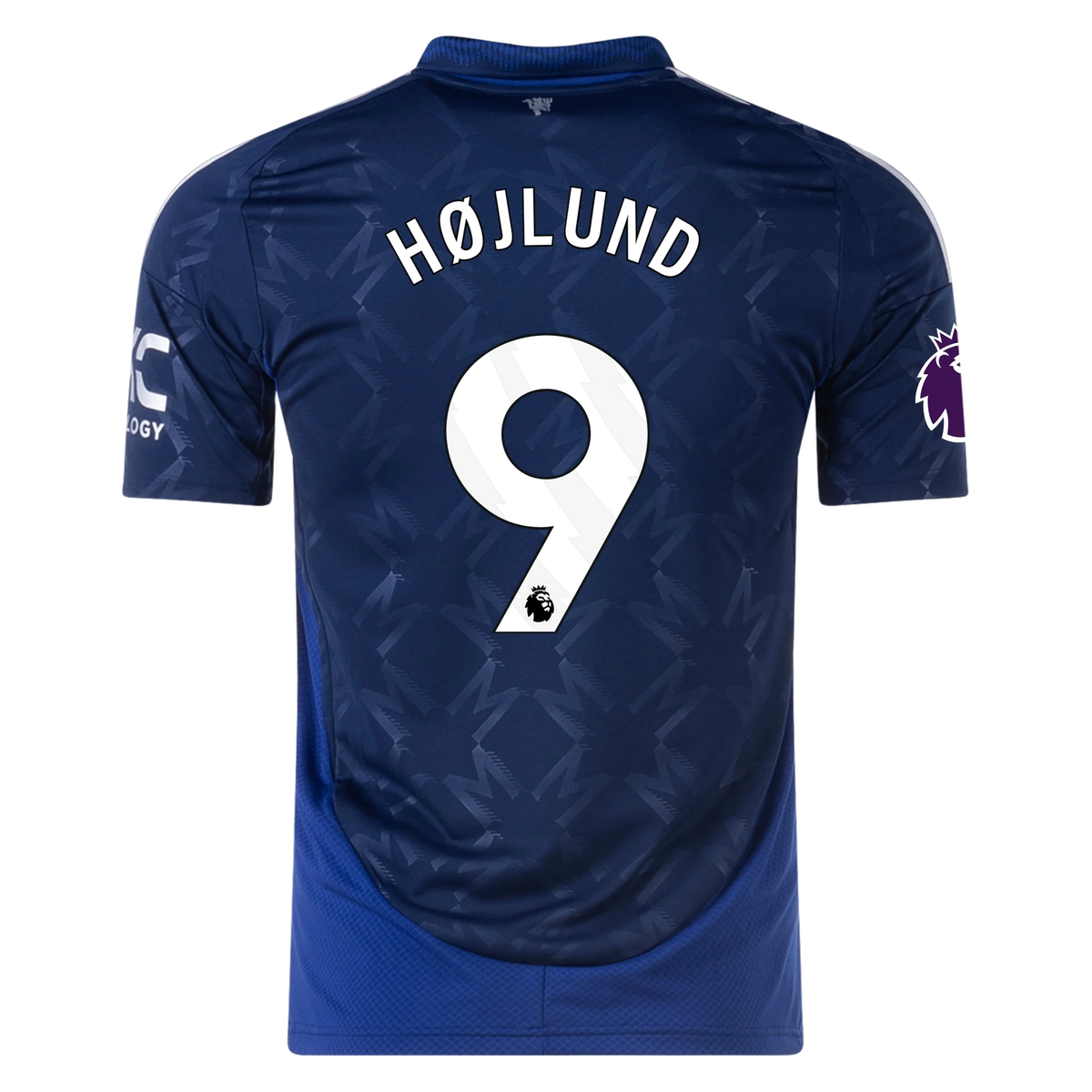 adidas Manchester United Rasmus HÃ¸jlund Away Jersey w/ EPL Patch 24/25 (Night Indigo)