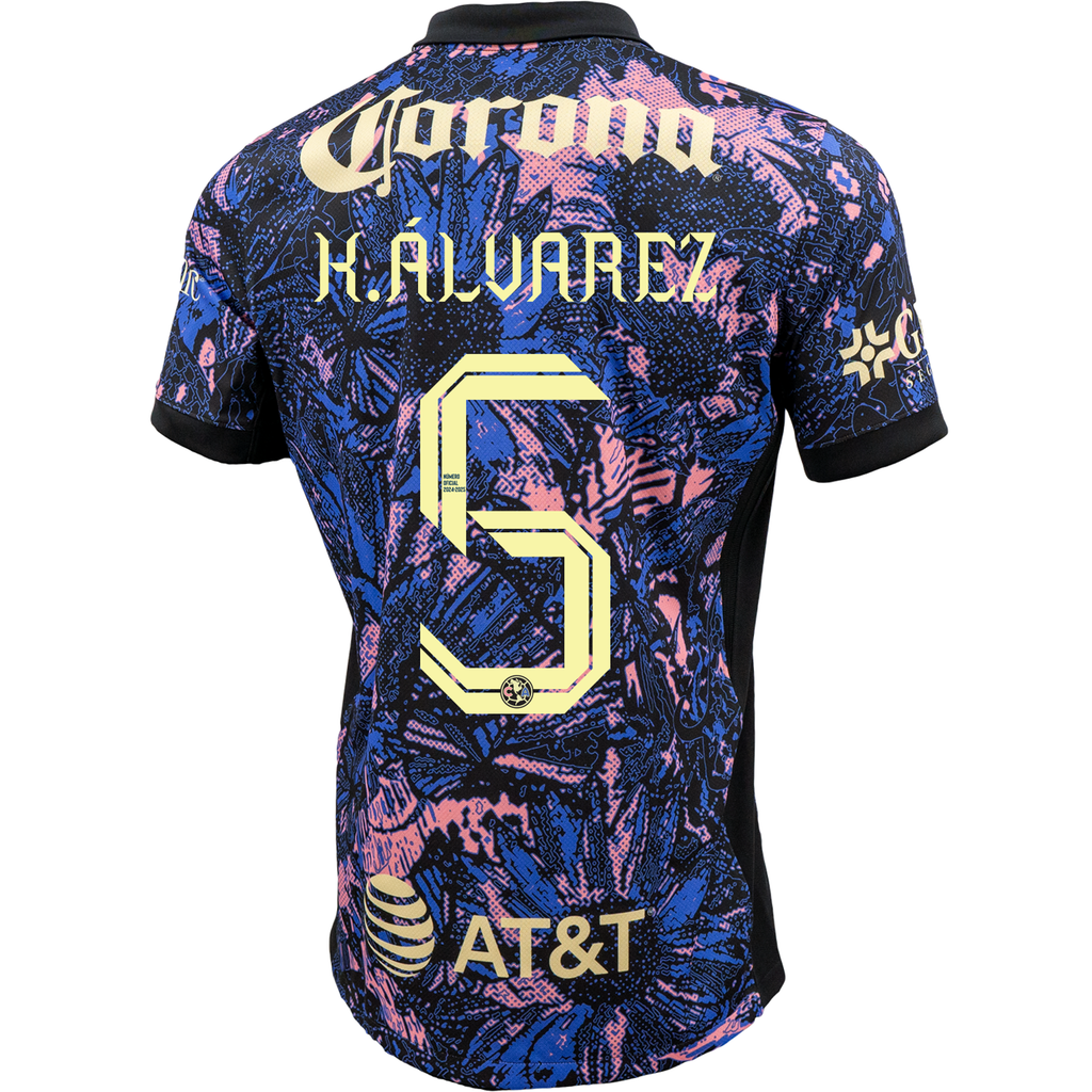 Nike Club America Kevin Ãlvarez Third Jersey 24/25 (Medium Blue/Black/Lemon Chiffon)