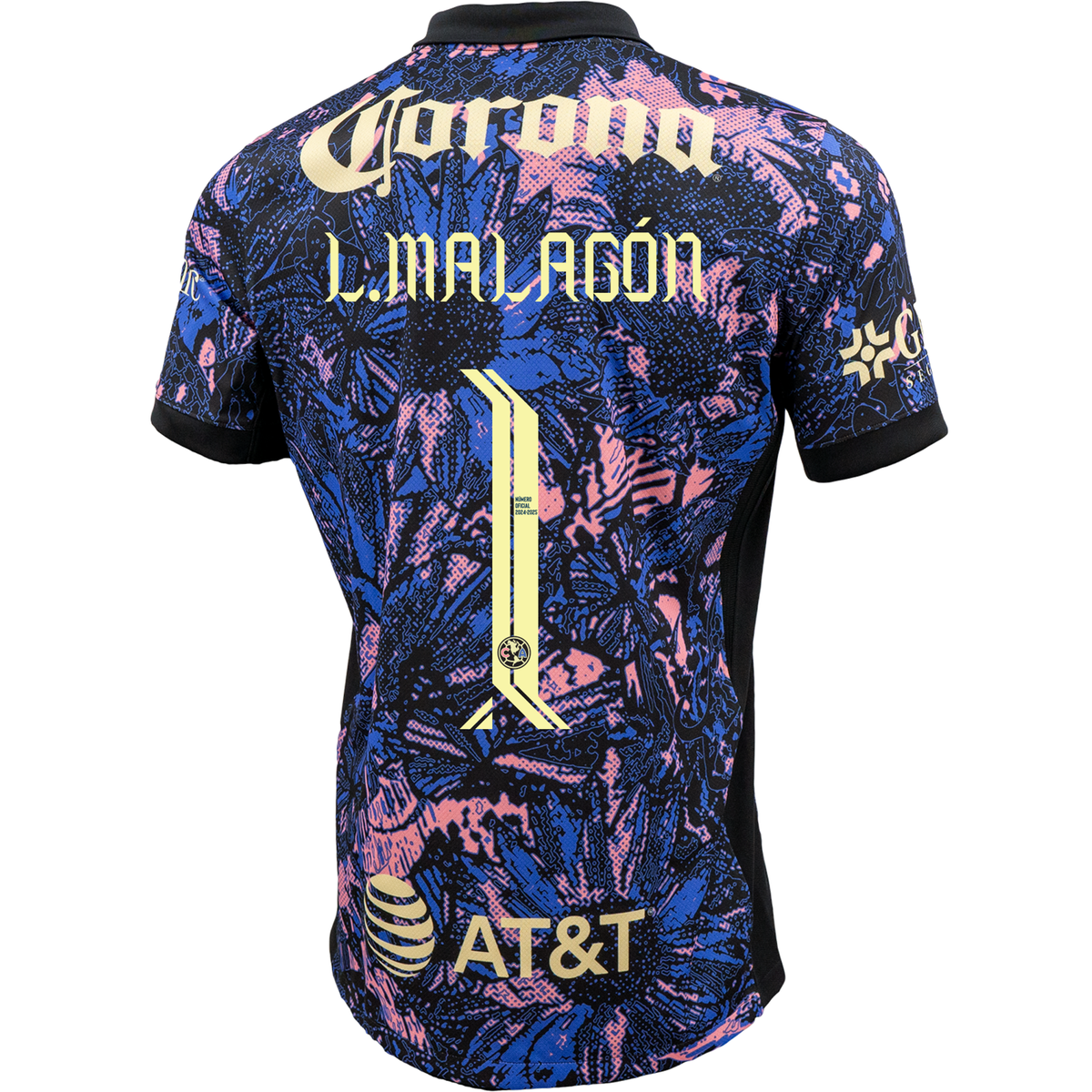 Nike Club America Luis MalagÃ³n Third Jersey 24/25 (Medium Blue/Black/Lemon Chiffon)