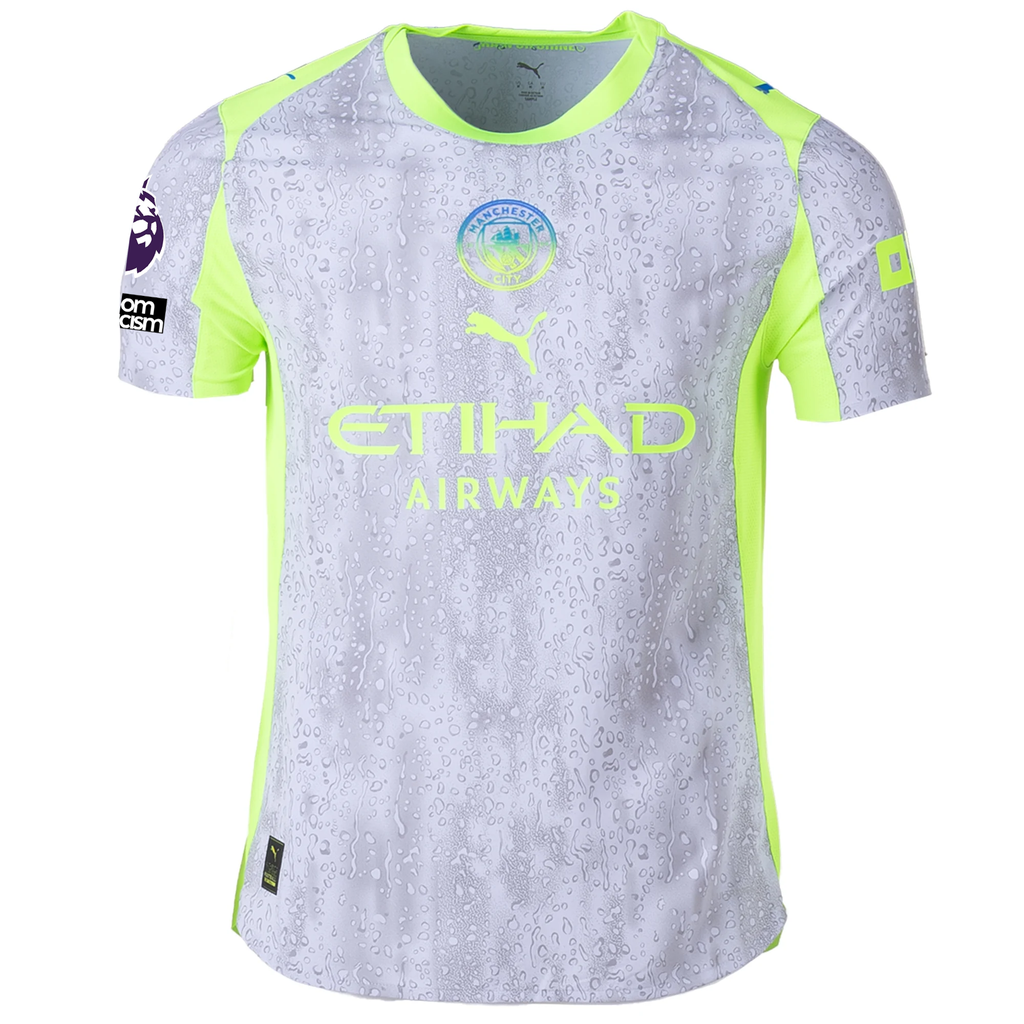 Puma Manchester City Authentic Reijnders Third Jersey w/ EPL + No Room For Racism 25/26 (Cool Weather/Pro Green)