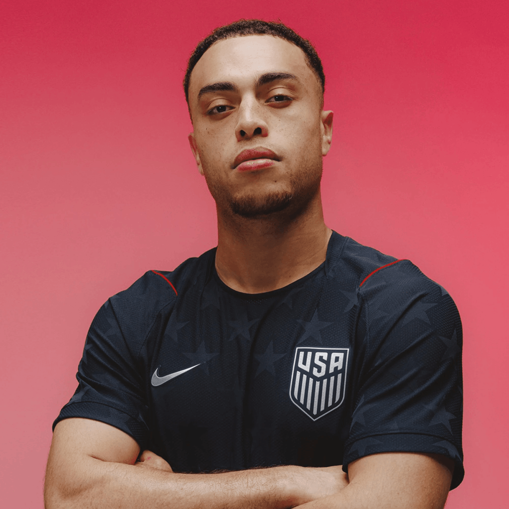 Nike Men's M. Robinson United States Match Authentic Away Jersey 2026 (Dark Obsidian/Pure Platinum)