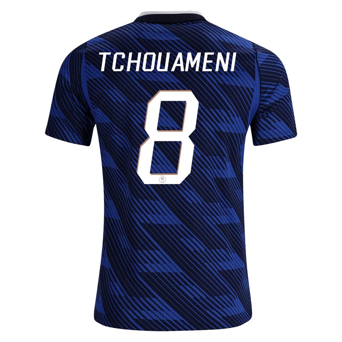 Nike Men's France AurÃ©lien TchouamÃ©ni Home Stadium Jersey 2026 (Game Royal/Metallic Copper)