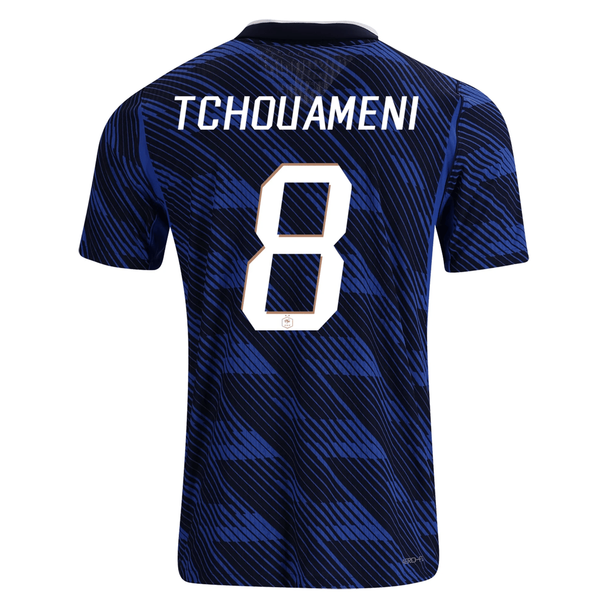 Nike Mens France AurÃ©lien TchouamÃ©ni Match Authentic Home Jersey 2026 (Game Royal/Metallic Gold)