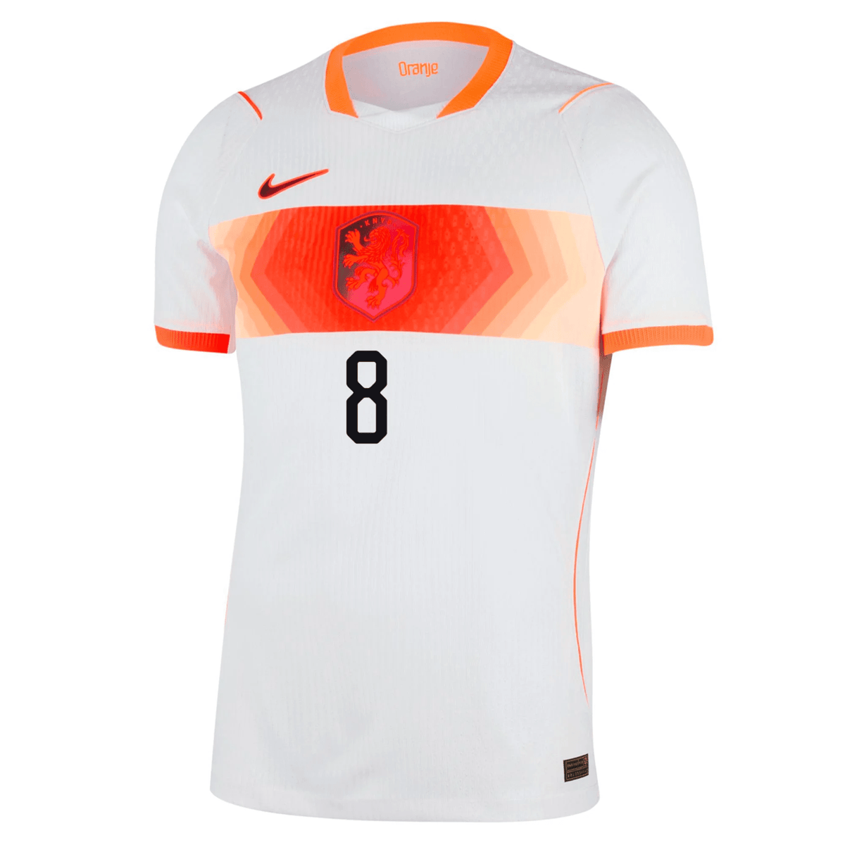 Nike Mens Netherlands Ryan Gravenberch Match Authentic Away Jersey 2026 (White/Hyper Crimson)