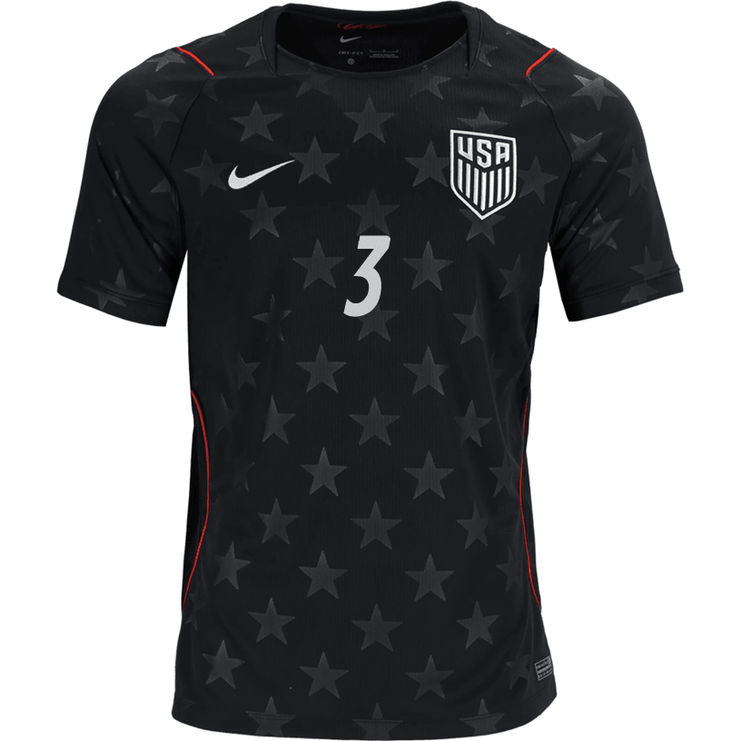 Nike Mens Richards United States Away Stadium Jersey 2026 (Dark Obsidian/Pure Platinum)