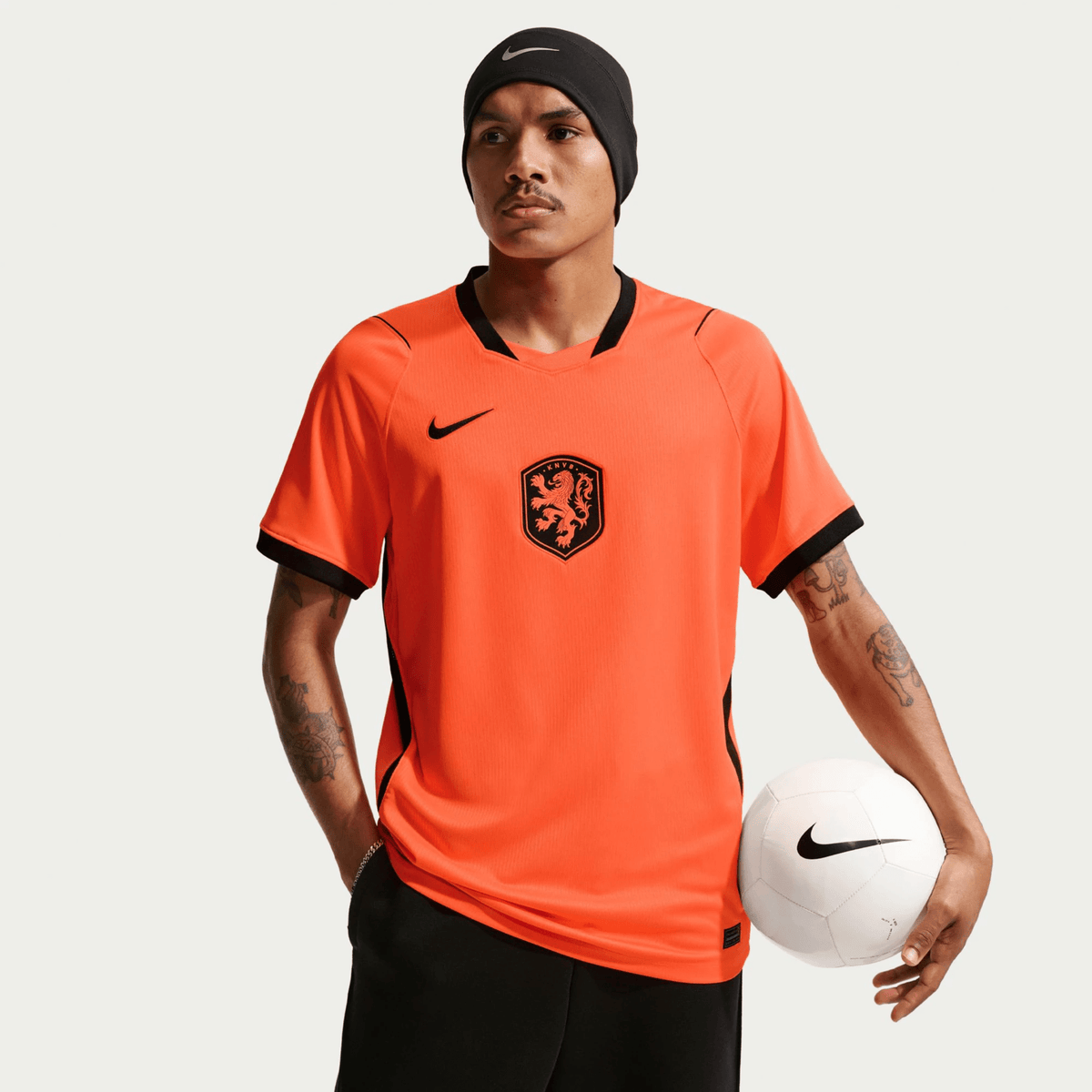 Nike Netherlands Frenkie De Jong Home Jersey 2026 (Hyper Crimson/Black)