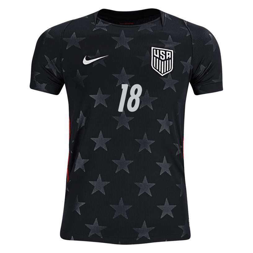 Nike Youth Schulte United States Away Stadium Jersey 2026 (Dark Obsidian/Pure Platinum)