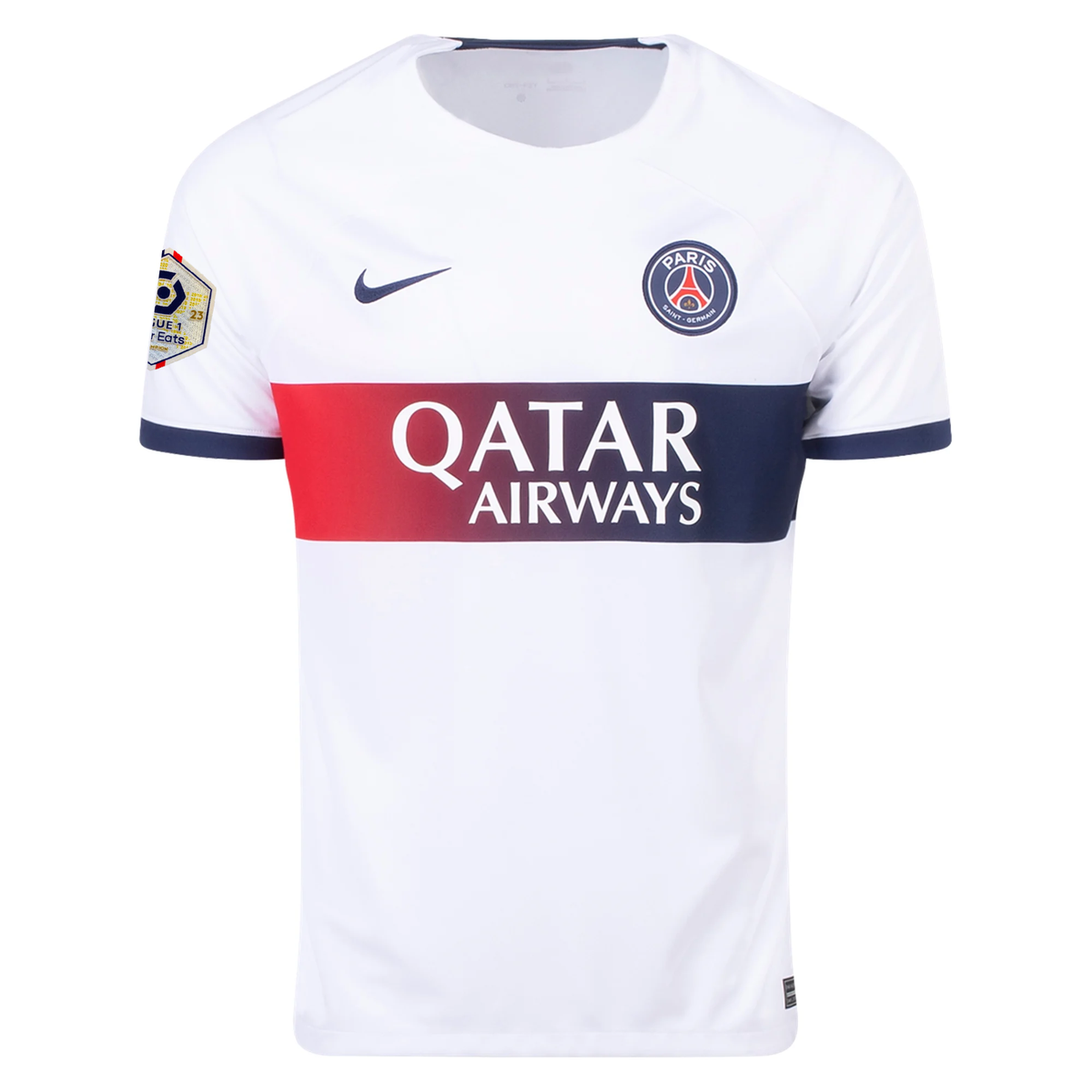 Nike Paris Saint-Germain Fabian Away Jersey w/ Ligue 1 Patch 23/24 (White/Midnight Navy)