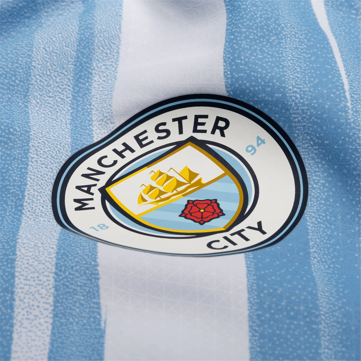 Puma Manchester City Authentic Rodrigo Home Jersey w/ Champions League Patches 25/26 (Team Light Blue/White)