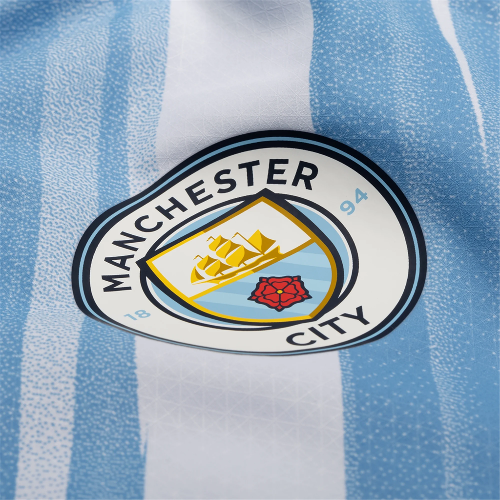 Puma Manchester City Authentic Kovacic Home Jersey w/ EPL + No Room For Racism Patches 25/26 (Team Light Blue/White)