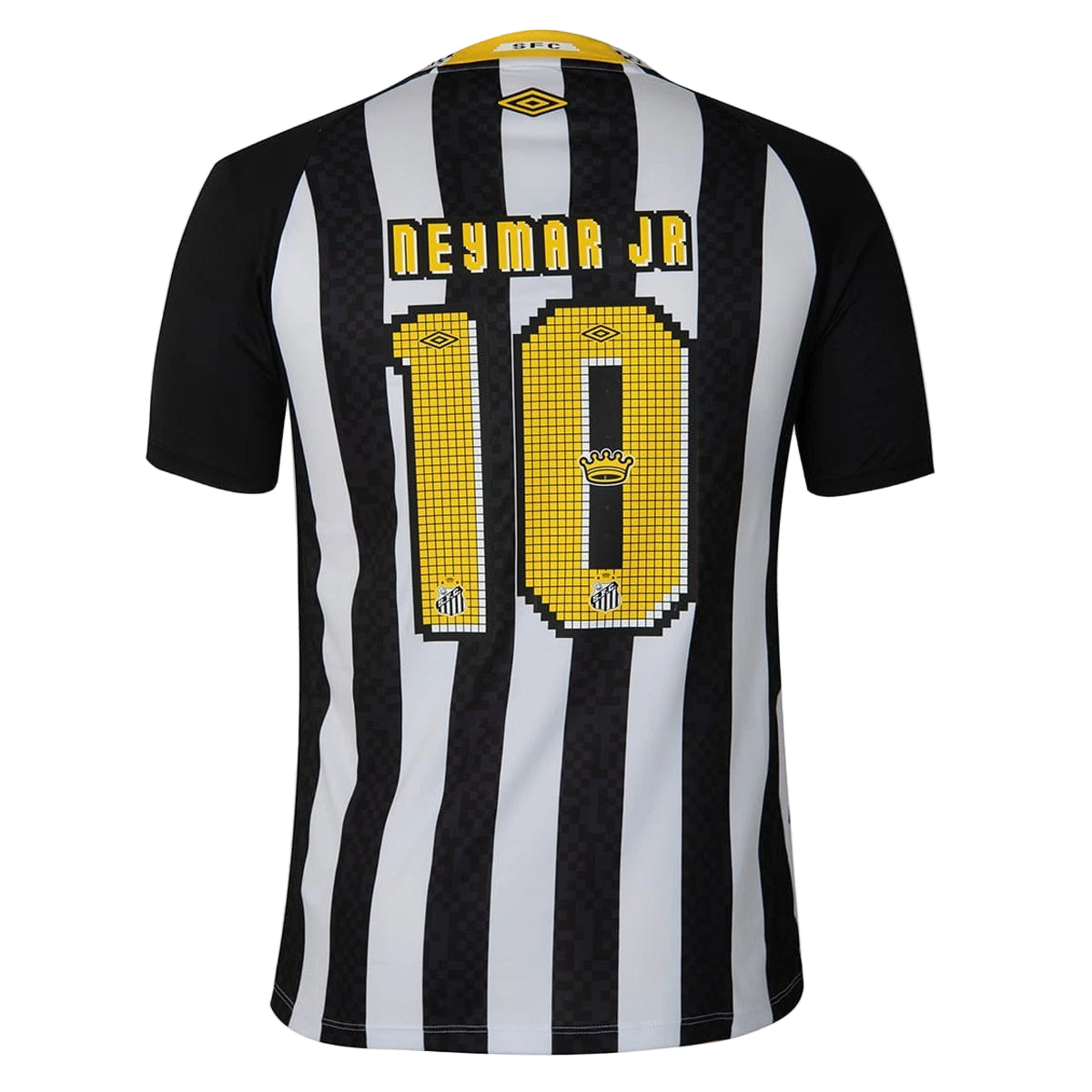 Umbro Men's Neymar Jr Santos FC Away Jersey 25/26 (Black/White)